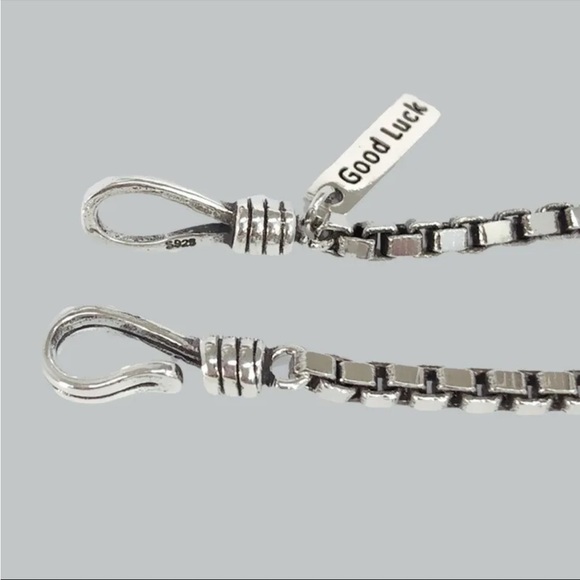 ⭐️ Retro 925 Sterling Silver Simple Good Luck Bracelet - Picture 4 of 9